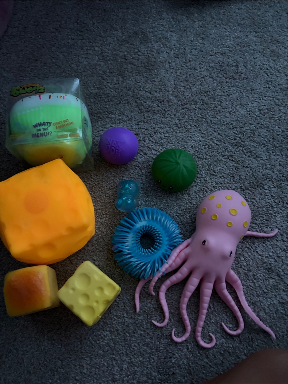 Fidget bundle nee doh dumpling cheese squishy toys